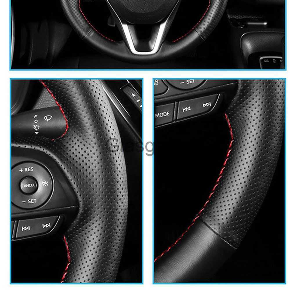 Steering Wheel Covers AntiSlip Leather Braid Car Steering Wheel Cover For Infiniti FX FX35 FX37 FX50 QX70 Nissan Juke 370Z Note (UK) Car Accessories x
