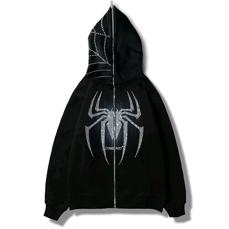 Mens Hoodies Sweatshirts Spider web Black Rhinestones hoodie sweatshirt zipper warm Harajuku punk grunge y2k clothing women Hip hop sweatshirt Hoodie Y2K 230705
Mens Hoodies Sweatshirts Spider web Black Rhinestones hoodie sweatshirt zipper warm Harajuku punk grunge y2k clothing women Hip hop sweatshirt Hoodie Y2K 230705
