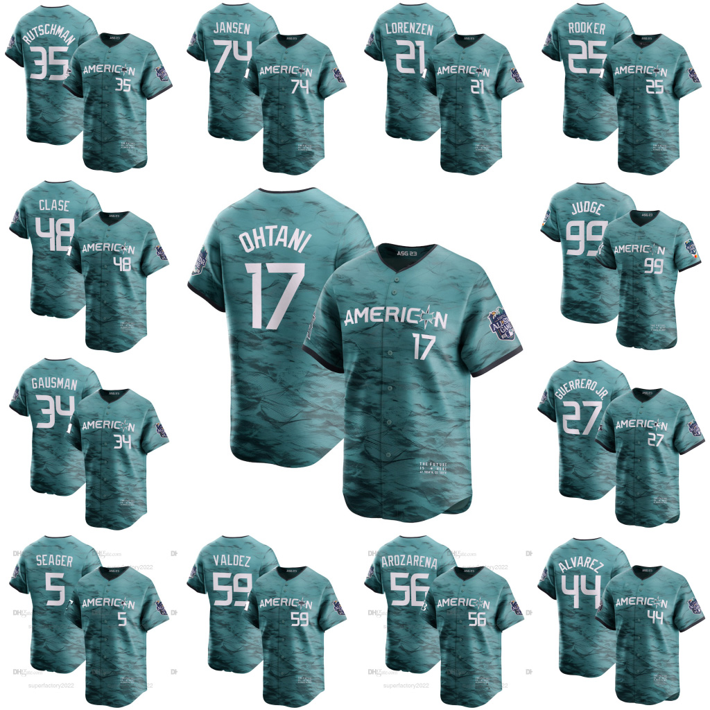 American League 2023 All-Star Game Baseball Jersey Shohei Ohtani Adley Rutschman Yordan Alvarez Randy Arozarena Mike Trout Corey Seager Emmanuel Clase Perez, Men 2022 field of dreams jersey
American League 2023 All-Star Game Baseball Jersey Shohei Ohtani Adley Rutschman Yordan Alvarez Randy Arozarena Mike Trout Corey Seager Emmanuel Clase Perez, Men 2022 field of dreams jersey