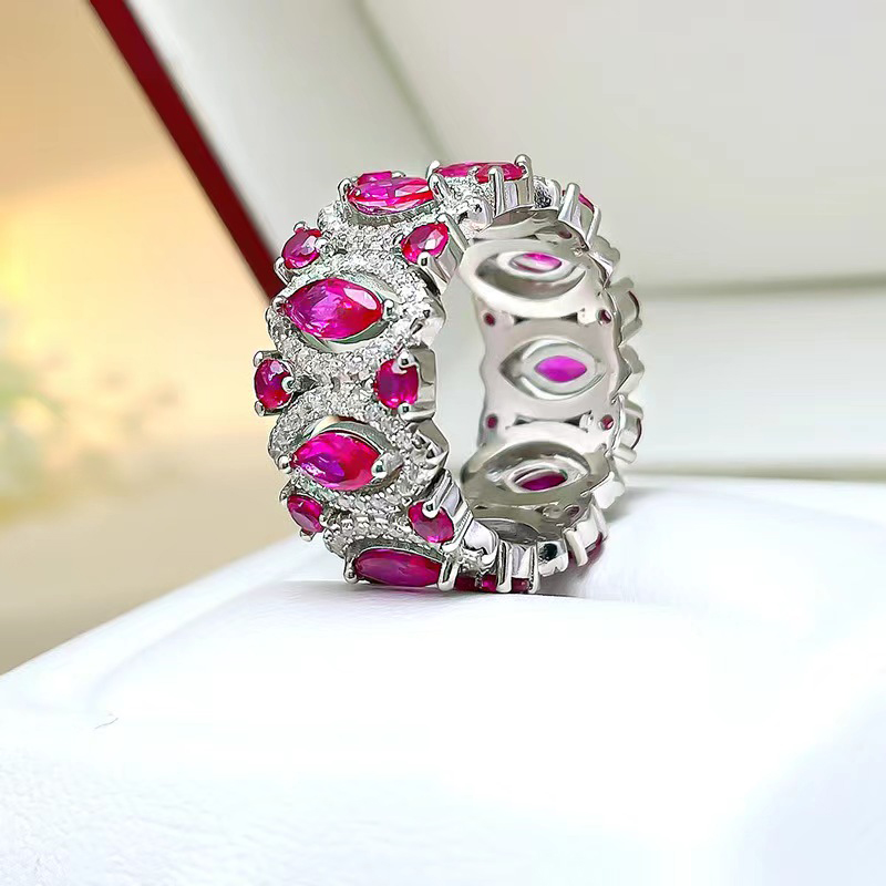 Choucong tail Large Dia Wedding Rings Jewelry Real 100% Soild Sterling Sier Emerald Cut Sapphire Moissanite Women Egagement Band Ring Set