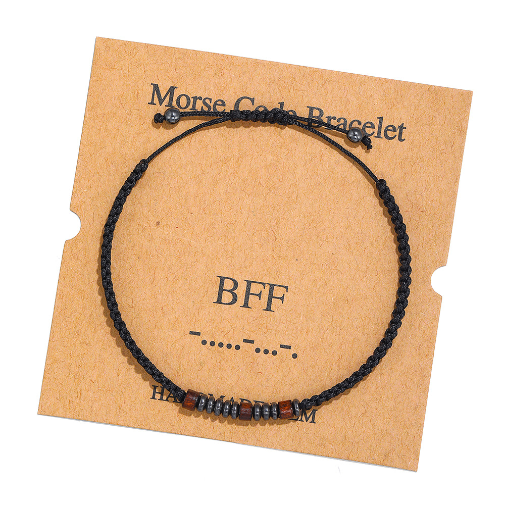 New Popular Handmade Believe Morse Code Braided Couple Bracelet