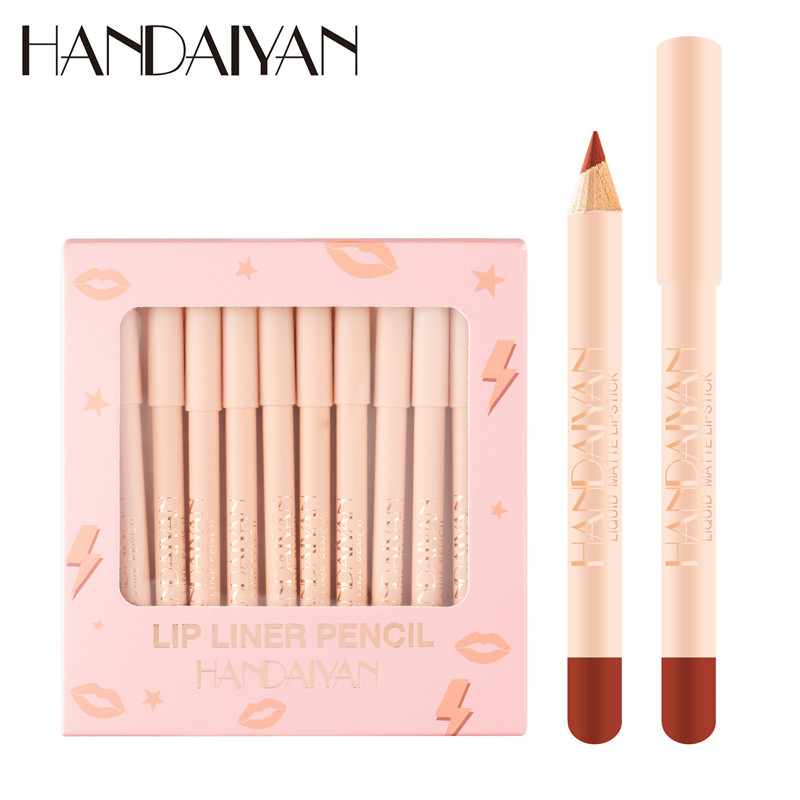HANDAIYAN Lipliner Pencil Waterproof Lipstick Set Matte Lip Liner Long Lasting Colorful Lips Makeup Pen Non-stick Cup Cosmetics, 12pcs/set
HANDAIYAN Lipliner Pencil Waterproof Lipstick Set Matte Lip Liner Long Lasting Colorful Lips Makeup Pen Non-stick Cup Cosmetics, 12pcs/set