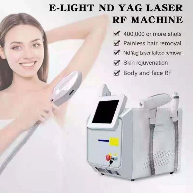 3 in 1 OPT IPL RF Nd Yag Permanent Laser Hair Removal and Skin Rejuvenation Machine for Skin Tighten Tattoo Removal