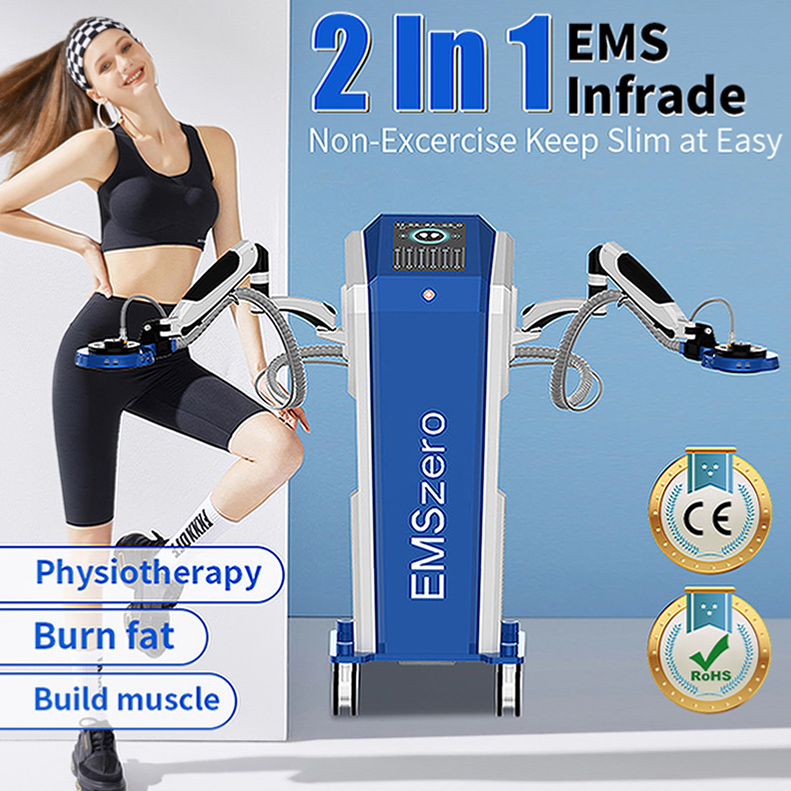 Emsliming RF Body Sculpting Electromagnetic Muscle Building Stimulator Machine RF Infrared Weight Loss Fat Burning Buttocks Lifting