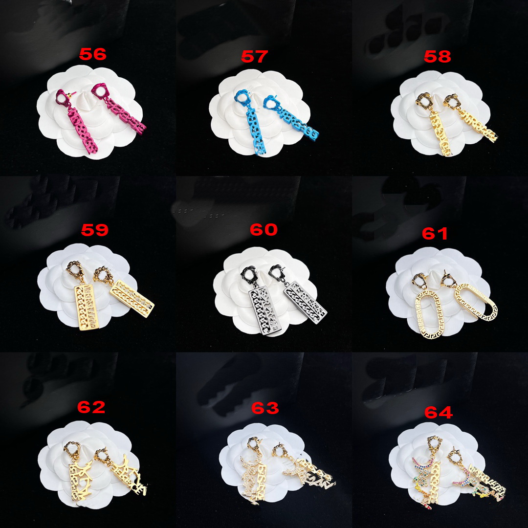 Fashion Beauty Head Candy Tassel Pendant Letter Earrings Dangle Chandelier Banshee Head Portrait Greece Meander Pattern Jewelry Accessories Gift XVER7