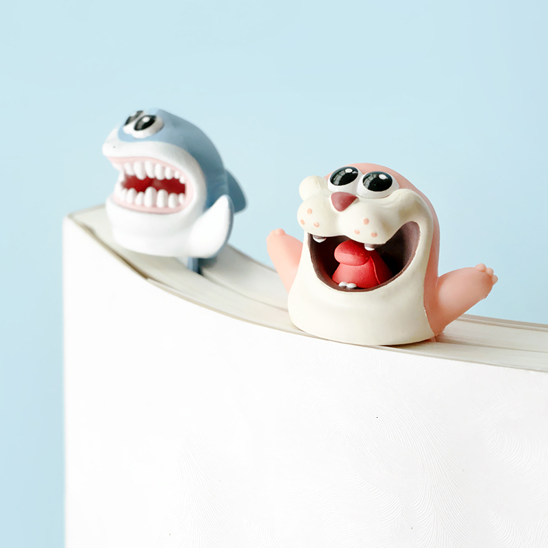 Bookmark 1pcs Creative 3D Stereo Bookmark for Book Reading Cartoon Animal Marker Cute Panda Dog Shark Page Hold Kids Gifts School A6660 230704