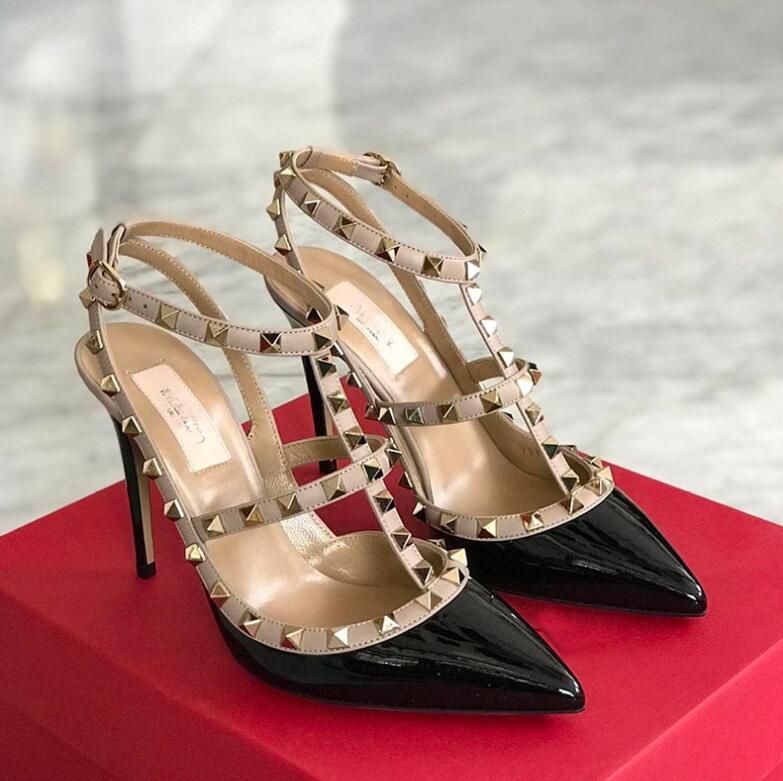 Patent Leather Women Stud Sandals Point Toe Two Ankle Buckles Ladies Sexy Rivets High Heels Neon Color Dress Shoes, 11
Patent Leather Women Stud Sandals Point Toe Two Ankle Buckles Ladies Sexy Rivets High Heels Neon Color Dress Shoes, 11