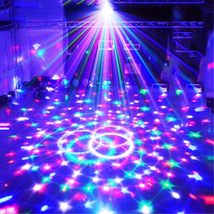 Voice Control RGB LED Stage Lamps Crystal Magic Ball Sound Control Laser Stage Effect Light Party Disco Club DJ Light