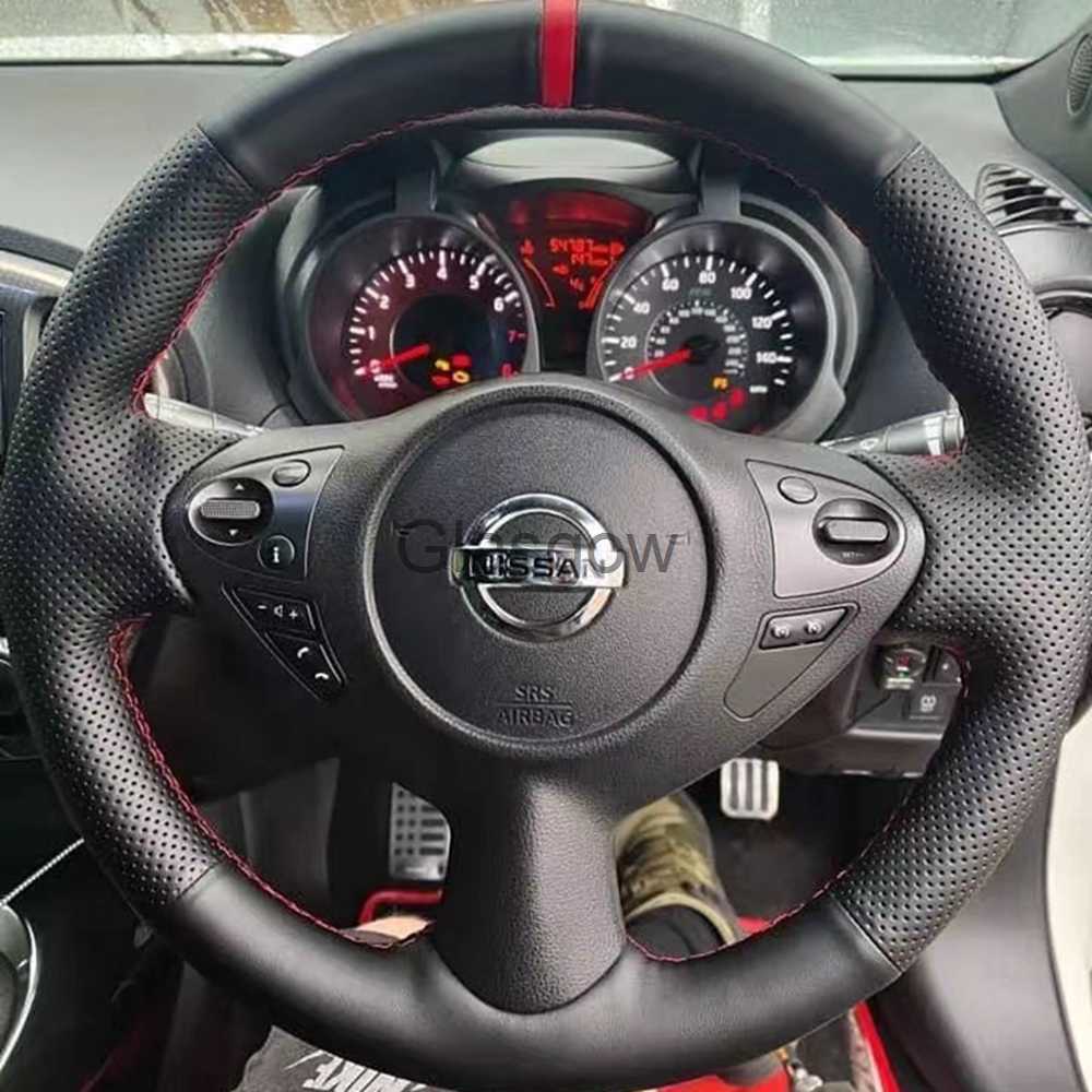 Steering Wheel Covers AntiSlip Leather Braid Car Steering Wheel Cover For Infiniti FX FX35 FX37 FX50 QX70 Nissan Juke 370Z Note (UK) Car Accessories x