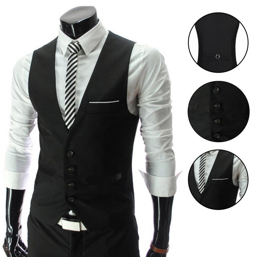 Men's Vests Formal Vest Slim Fit Simple Suit Casual Waistcoat 230705