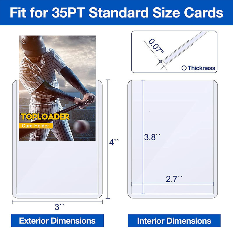 Business Card Files 100PcsPack Game Cards Outer Sleeves Protector Gaming Trading Plastic Collect Holder Toploader Sports Pocard Cover 230705