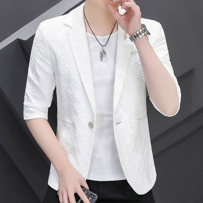 Men's Suits Blazers summer mens fashion thin Single breasted buckle jacket Slim Fit Small Suit Casual Top Coat 230705
