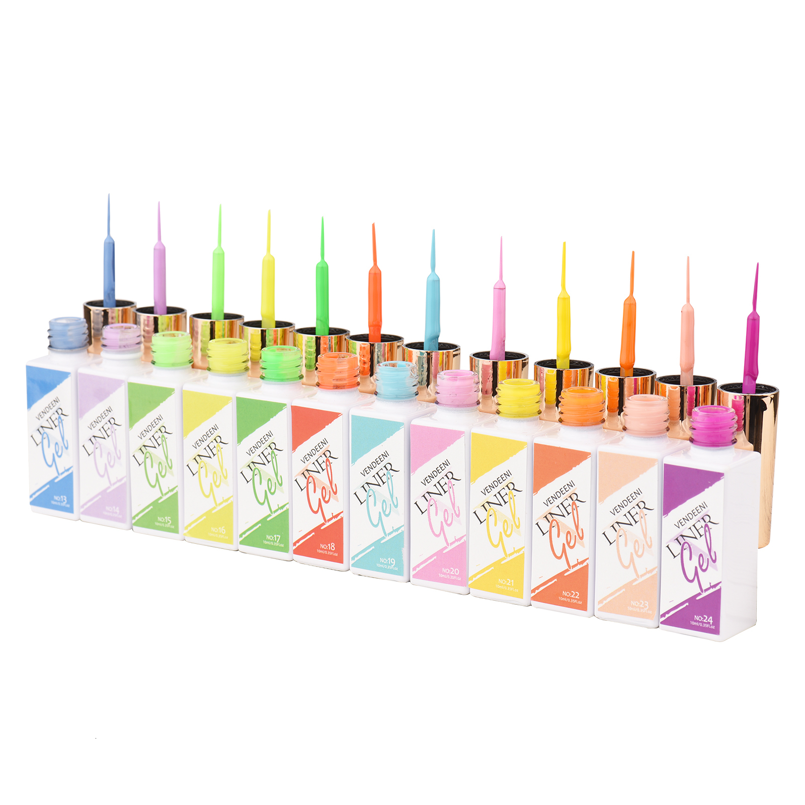 Nail Gel vendeeni 12 Colors Painting Polish Set Liner Kit DIY Line Art for Salon 230704