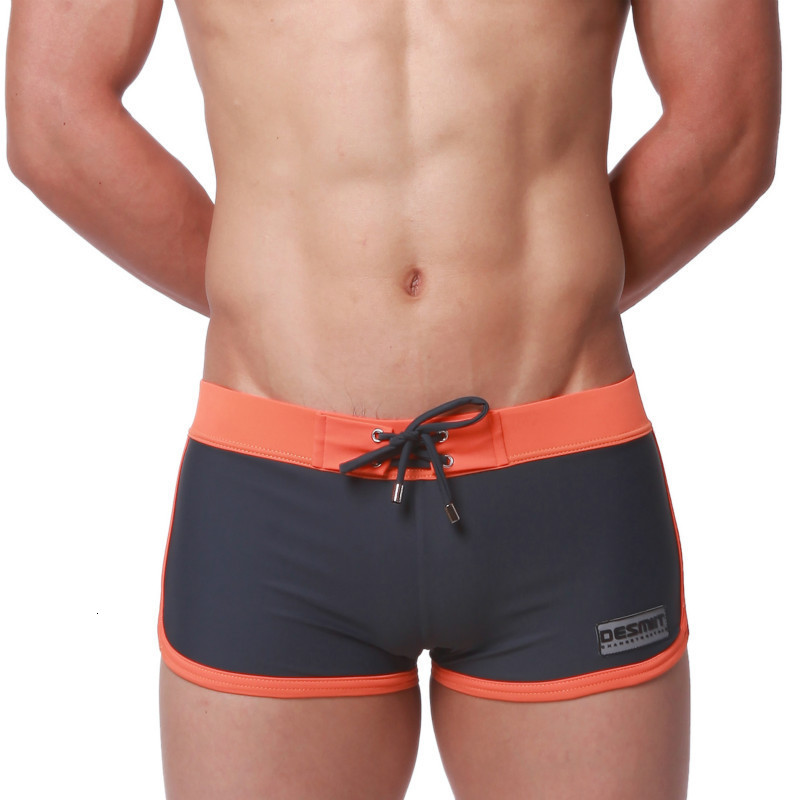 Men's Swimwear Sexy swimming trunks shorts Desmiit swimsuit Gay boxer underwear Beach Zwembroek Slip Sunga 230705