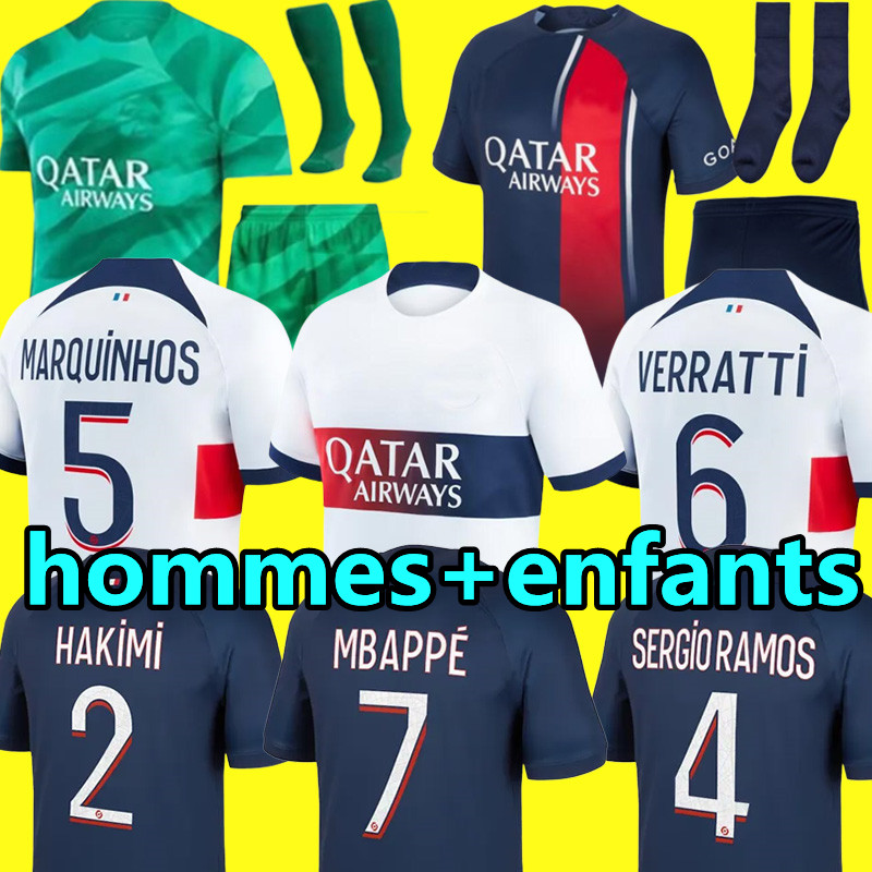 23 24 hommes enfants soccer Jerseys MBAPPE N. Mendes Fabian HAKIMI SERGIO RAMOS Donnarumma VERRATTI MARQUINHOS 2023 2024 football shirt men kids kits Maillot de foot, 23-24 home
23 24 hommes enfants soccer Jerseys MBAPPE N. Mendes Fabian HAKIMI SERGIO RAMOS Donnarumma VERRATTI MARQUINHOS 2023 2024 football shirt men kids kits Maillot de foot, 23-24 home