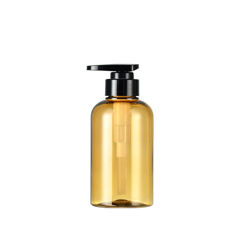 Amber Blue Plastic Pump Bottles 10oz 300ml 16oz 500ml Cosmetic Containers for Lotion Skin Care Serum Shampoo Shower Gel Body Butter