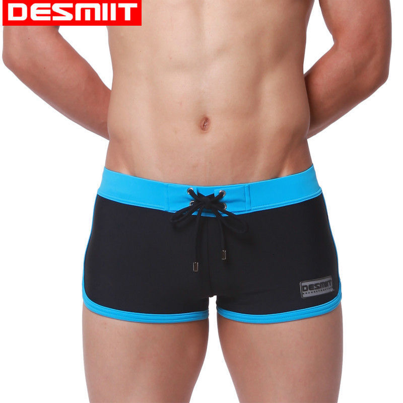 Men's Swimwear Sexy swimming trunks shorts Desmiit swimsuit Gay boxer underwear Beach Zwembroek Slip Sunga 230705