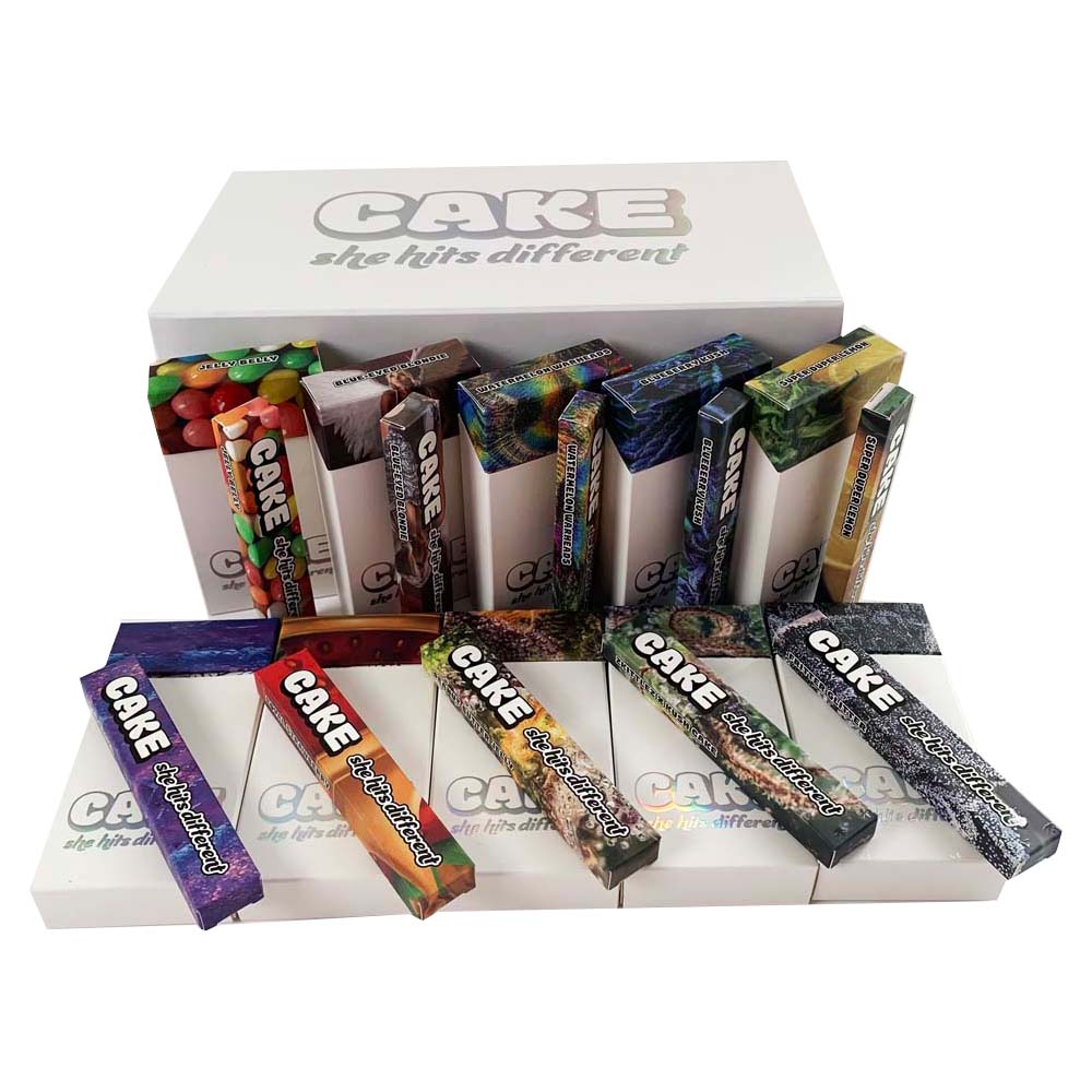 Retail Empty Gen 6 Cake Disposable Vape Pen E Cigarettes vaporizer starter kit 280mAh rechargeable battery 1ml e-cig cartridges Empty 1 Gram pod carts with packaging
Retail Empty Gen 6 Cake Disposable Vape Pen E Cigarettes vaporizer starter kit 280mAh rechargeable battery 1ml e-cig cartridges Empty 1 Gram pod carts with packaging