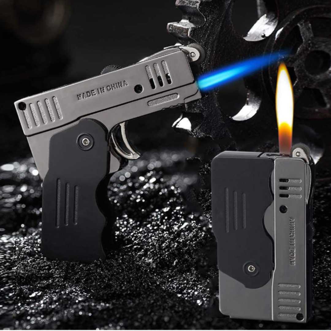 Torch Turbo Without Gas Lighter Gun Switchable Soft/Jet Flame Butane Creative Dual Mode Men S Gadget 8JMY W260202