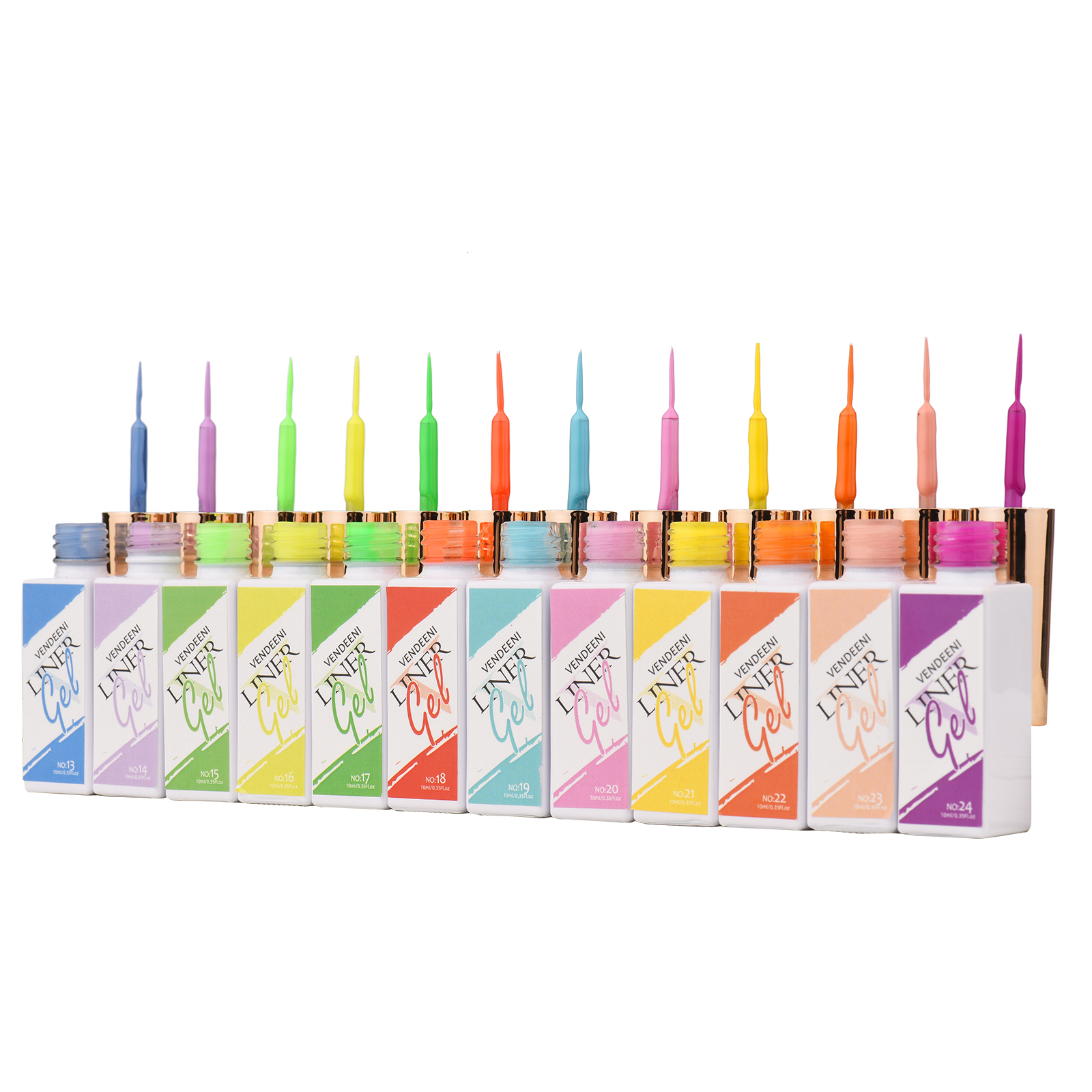 Nail Gel vendeeni 12 Colors Painting Polish Set Liner Kit DIY Line Art for Salon 230704