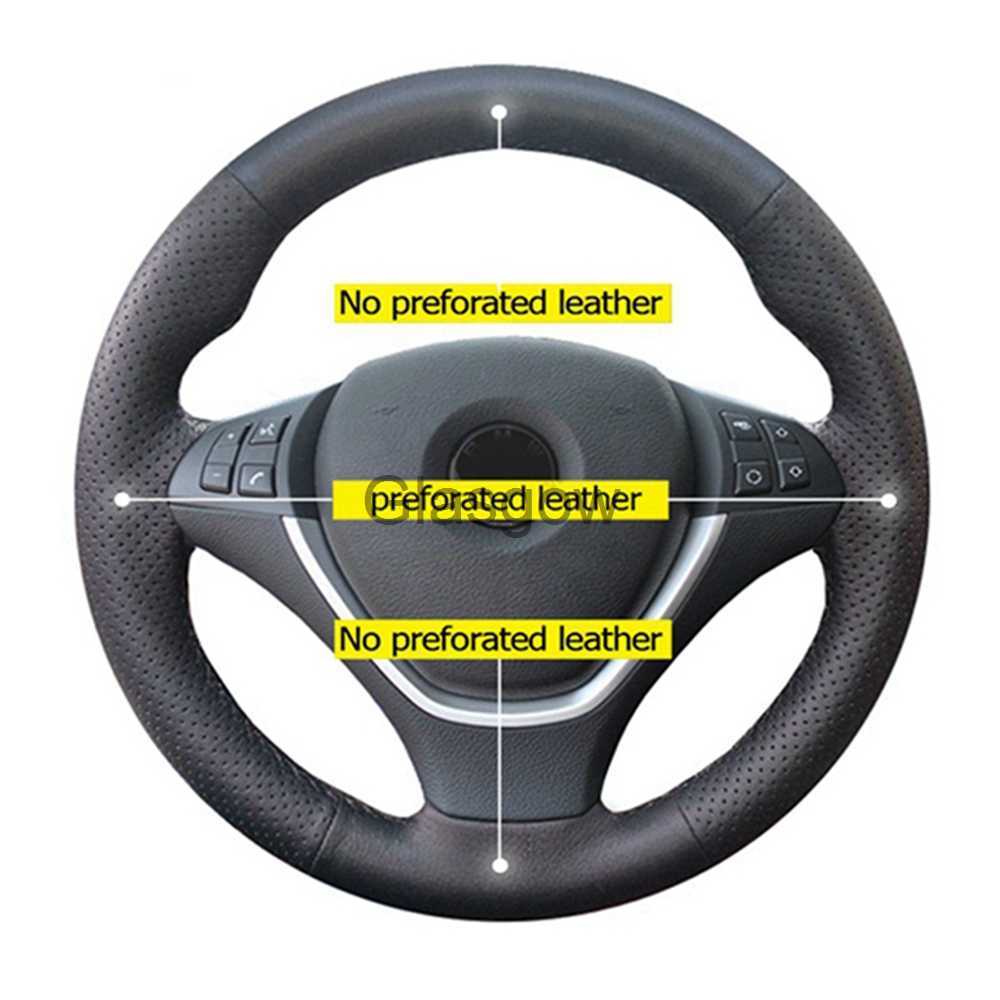 Steering Wheel Covers AntiSlip Leather Braid Car Steering Wheel Cover For Infiniti FX FX35 FX37 FX50 QX70 Nissan Juke 370Z Note (UK) Car Accessories x