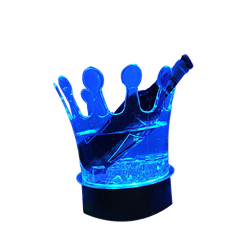 New Crown LED Rechargeable Ice Bucket LED Beer Holder Bar Cooler Container Acrylic Transparent Champagne wine beer ice bucket5095466