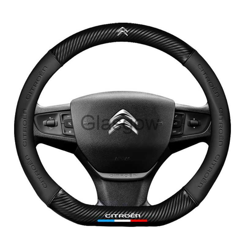Steering Wheel Covers Car steering wheel cover is applicable to Citroen C4 C3 C5 C1 DS3 DS5 DS4 Berlingo Jumper ZX Spacetourer auto parts x0705