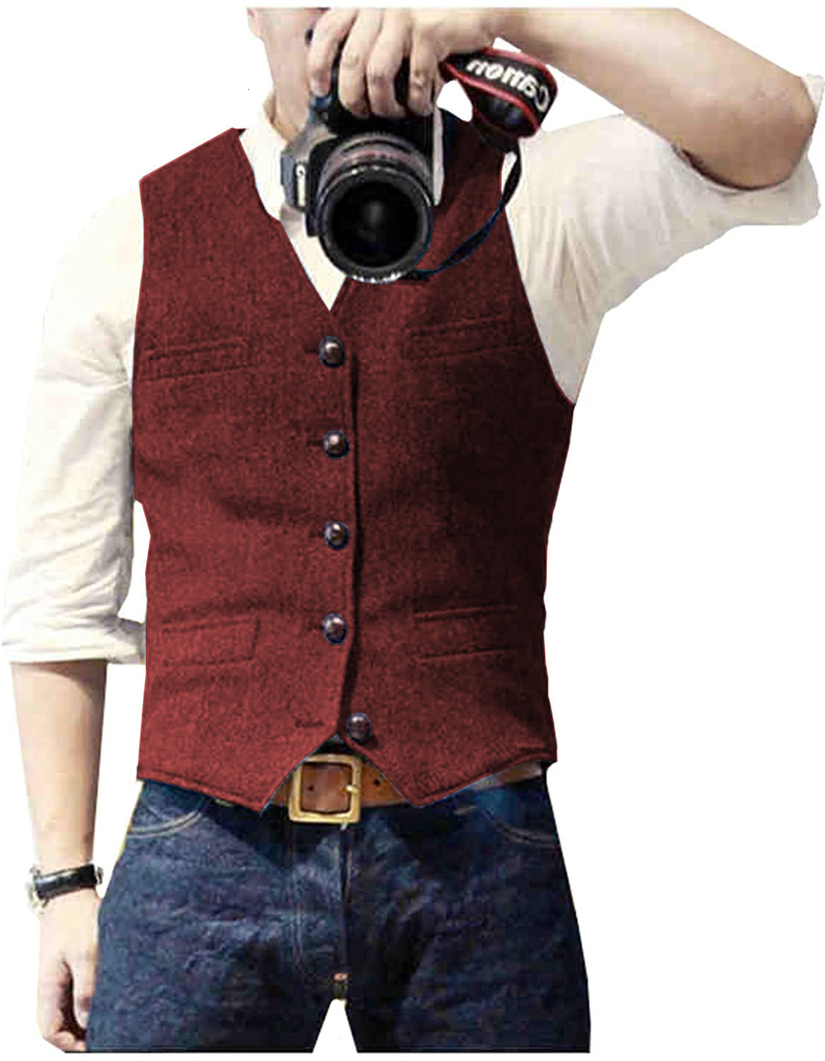 Men's Vests V Neck Suits Vest Casual Classic Formal Business Herringbone Tweed Slim Fit Waistcoat For Wedding Groomsmen 230705