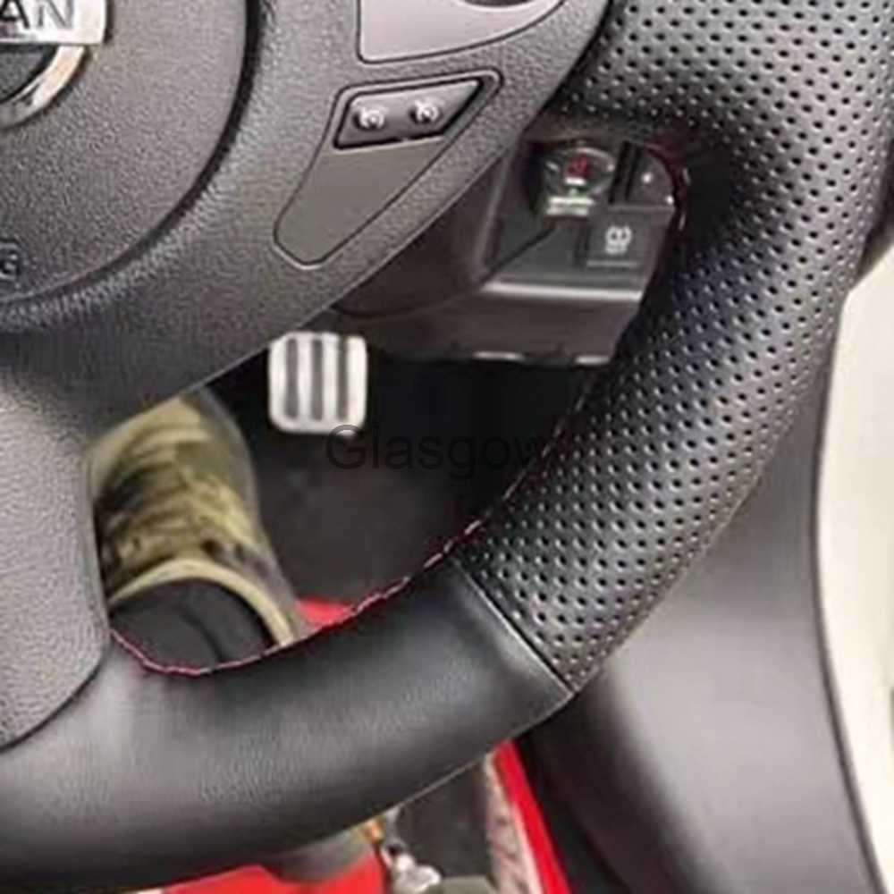 Steering Wheel Covers AntiSlip Leather Braid Car Steering Wheel Cover For Infiniti FX FX35 FX37 FX50 QX70 Nissan Juke 370Z Note (UK) Car Accessories x