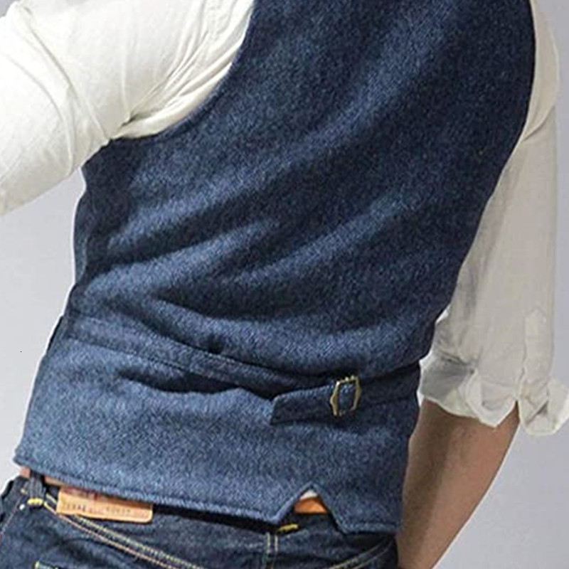 Men's Vests V Neck Suits Vest Casual Classic Formal Business Herringbone Tweed Slim Fit Waistcoat For Wedding Groomsmen 230705