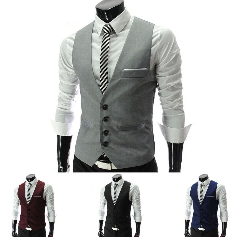 Men's Vests Formal Vest Slim Fit Simple Suit Casual Waistcoat 230705