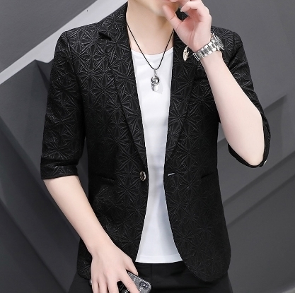 Men's Suits Blazers summer mens fashion thin Single breasted buckle jacket Slim Fit Small Suit Casual Top Coat 230705