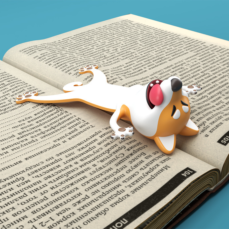 Bookmark 1pcs Creative 3D Stereo Bookmark for Book Reading Cartoon Animal Marker Cute Panda Dog Shark Page Hold Kids Gifts School A6660 230704