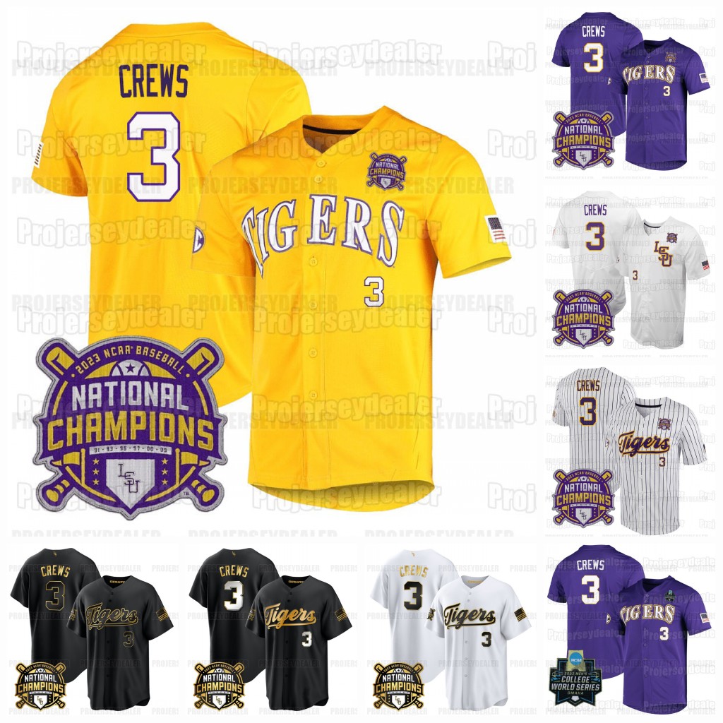 3 Dylan Crews LSU Tigers 2023 College World Series National Champions Baseball Jersey Jake Fraley White Tre Morgan Paul Skenes Brayden Jobert, Champions white
3 Dylan Crews LSU Tigers 2023 College World Series National Champions Baseball Jersey Jake Fraley White Tre Morgan Paul Skenes Brayden Jobert, Champions white