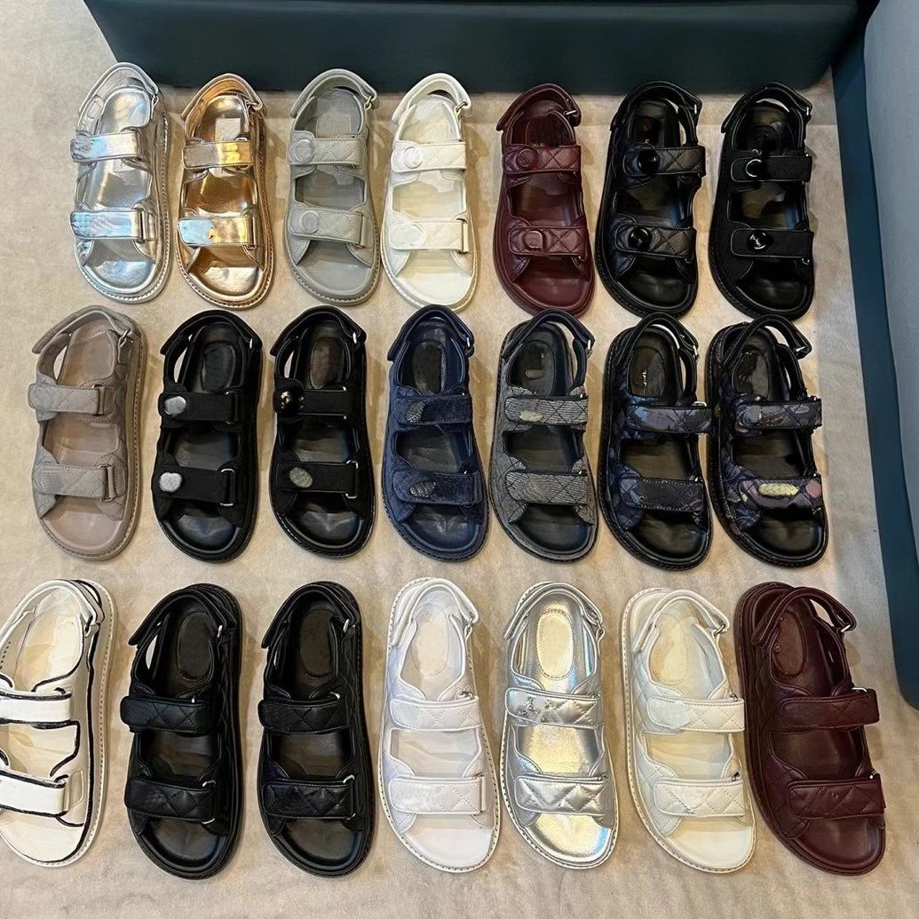 Designer Women Sandales Slingback Platform Dad Sandals Channel Shoes Leather Calf Quilted Slides Summer Grandad Luxury Sandal Circular Beach Buckle Strap, #9
Designer Women Sandales Slingback Platform Dad Sandals Channel Shoes Leather Calf Quilted Slides Summer Grandad Luxury Sandal Circular Beach Buckle Strap, #9