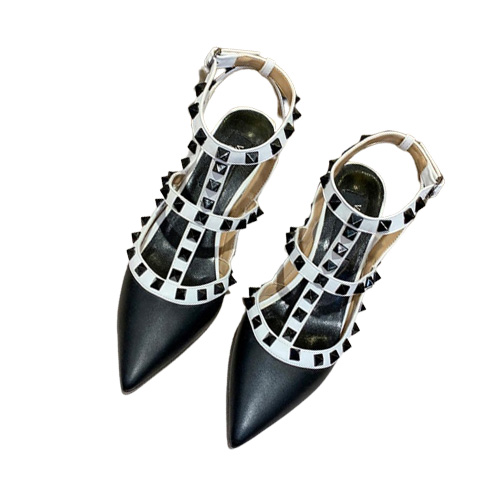New Nude Women Platform Pumps Ladies Sexy Round Toe Rivets High Heels Shoes Fashion Buckle Studded Stiletto Sandals 3443