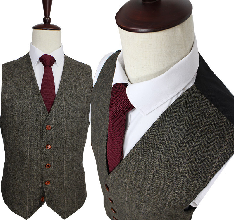 Men's Suits Blazers Custom Made Dark green Herringbone Men Slim Fit wedding suit men's Tailor made SuitJacketPantsVest 230705