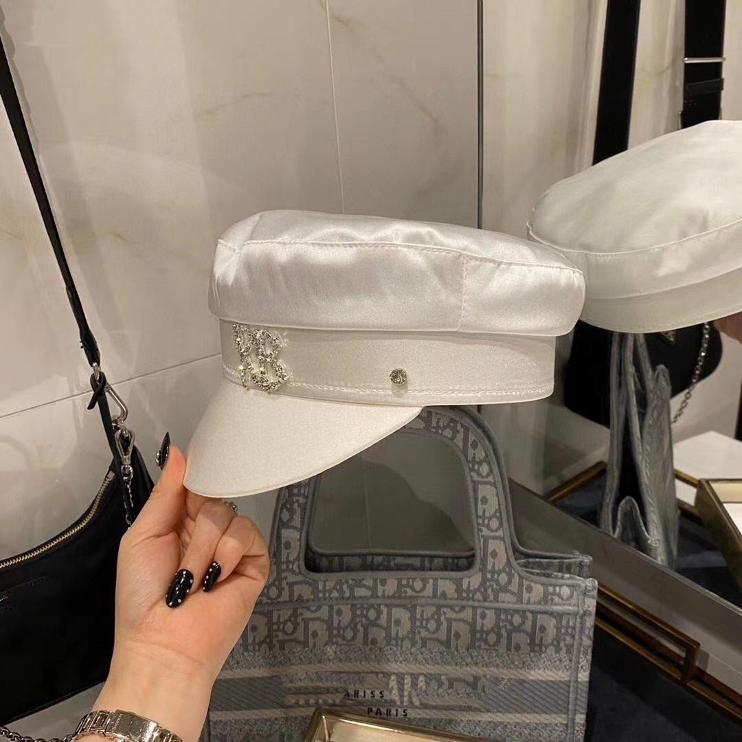 Berets Home>Product Center>Product Center>Red Explosive Letter RB Satin Navy Hat Casual Breathable Pilot Hat 230704