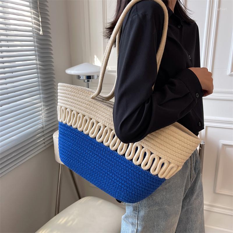 Evening Bags Straw Bag Women Hand-Woven Handbag Contrast Color Shoulder Beach Totes Lager Capacity Shopping Rattan Basket Bolsos, Khaki
Evening Bags Straw Bag Women Hand-Woven Handbag Contrast Color Shoulder Beach Totes Lager Capacity Shopping Rattan Basket Bolsos, Khaki