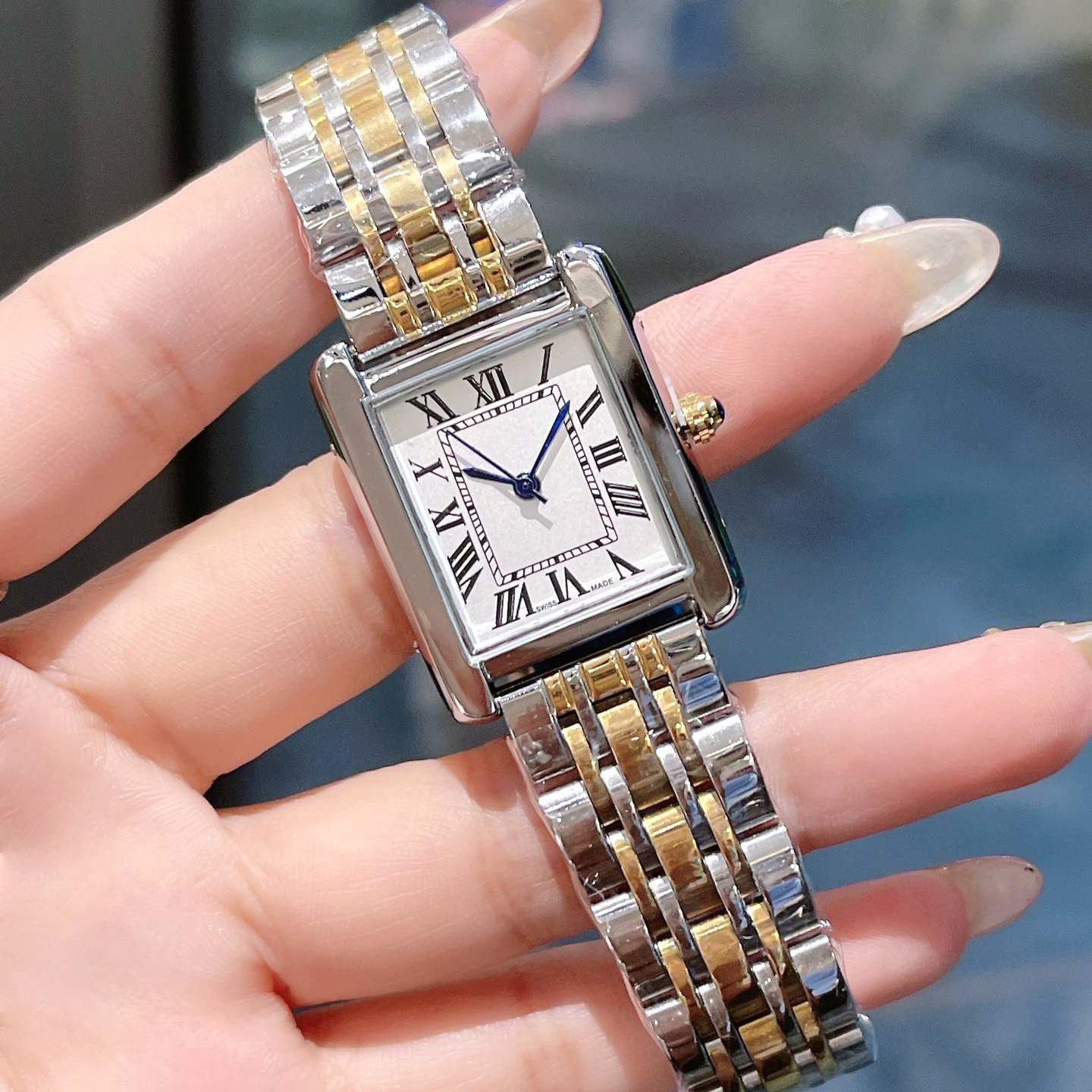 Luxury Women Watches Stainless Steel Quartz Movement Japan Battery Two Tone Stap Dress Watch for Lady Lifestyle Waterproof Analog Clock Designer Montre De Luxe