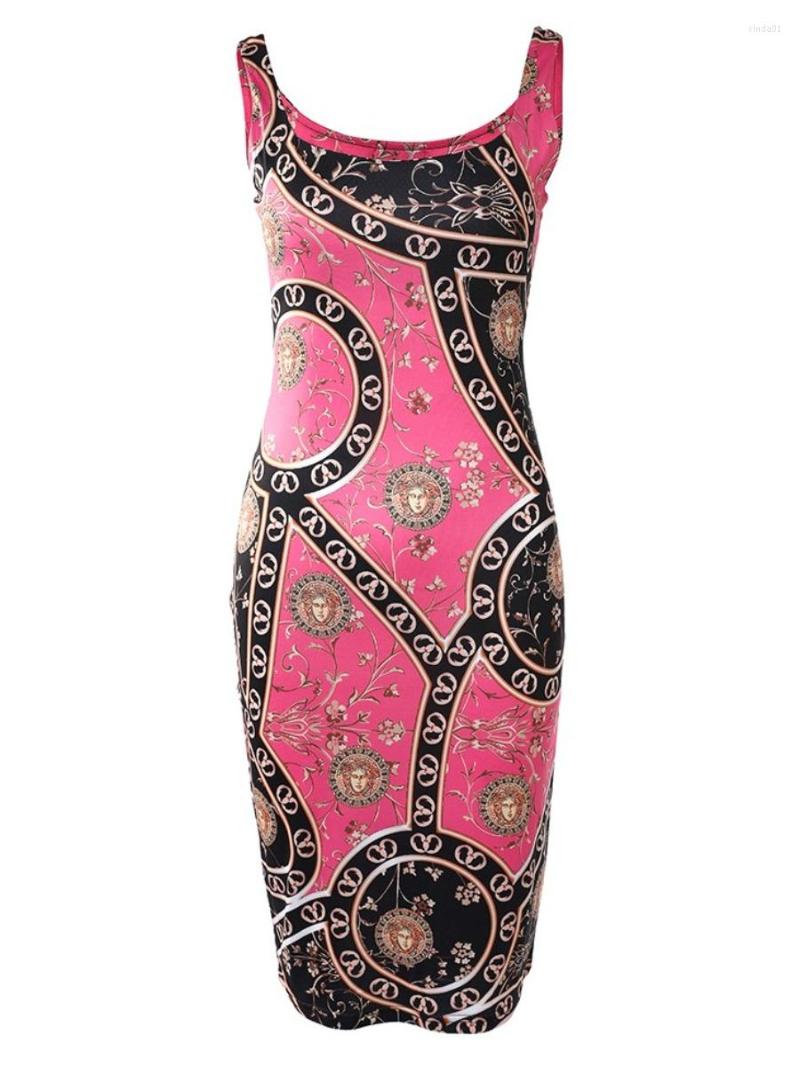 Plus Size Dresses Baroque Print Bodycon Dress Summer Sexy Tank Maxi Elegant Ladies Birthday Party Club Sundress AAA Discount for in-store purchases