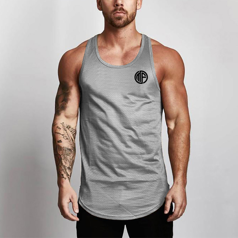 Men s Tank Tops Clothing Summer Singlets Mens Shirt Bodybuilding Equipment Fitness Mesh Stringer Tanktop Vest 230704