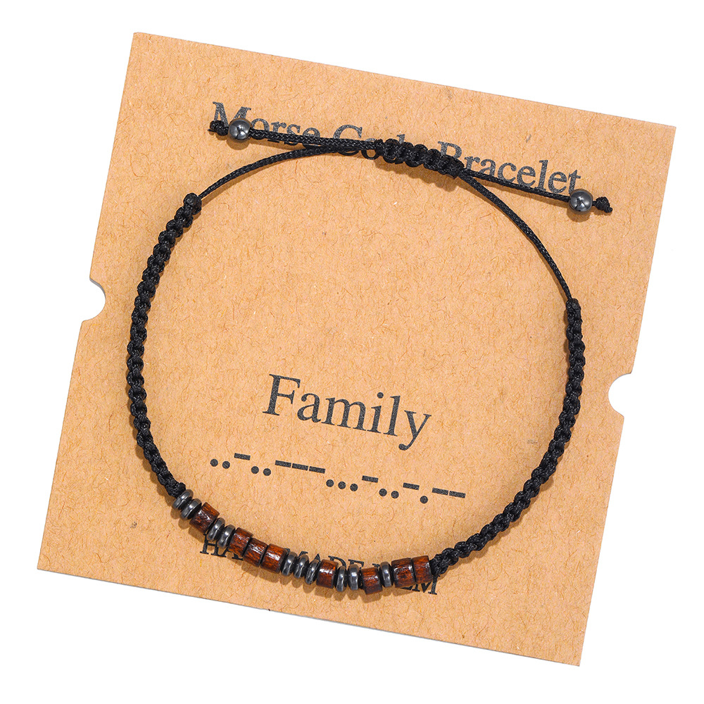 New Popular Handmade Believe Morse Code Braided Couple Bracelet