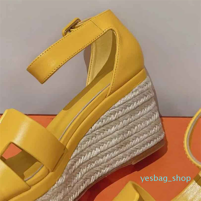 Designer Platform Wedge sandals Leather Slip On Narrow Band wedge shoes Straw muffin soles Loafers Shoes Flats luxury womens high heeled sandal, 05
Designer Platform Wedge sandals Leather Slip On Narrow Band wedge shoes Straw muffin soles Loafers Shoes Flats luxury womens high heeled sandal, 05