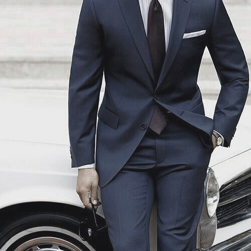 Men's Suits Blazers TailorMade Wedding For Men Custom Made With Pants Blue Grey Suit Costume Homme Mariage Luxe Sur Mesure 230705