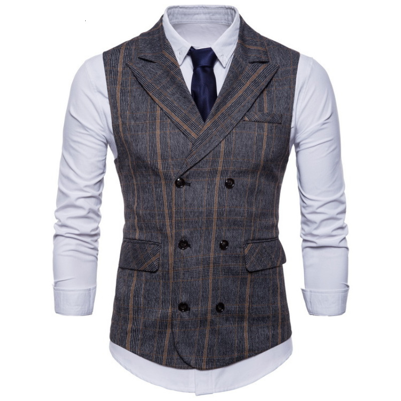 Men's Vests Spring Autumn Men Plus Size Slim Buttons Lattice Business Formal Buckle Handsome Simple Allmatch Fashion Casual Blazer 230705