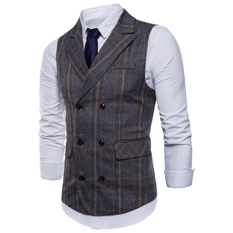 Men's Vests Spring Autumn Men Plus Size Slim Buttons Lattice Business Formal Buckle Handsome Simple Allmatch Fashion Casual Blazer 230705