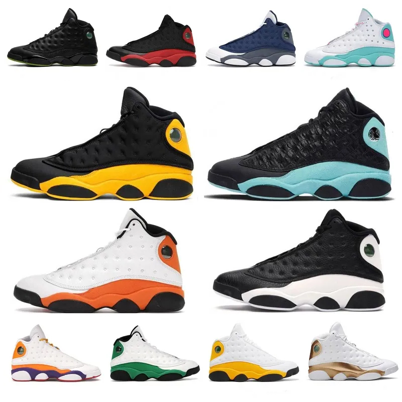 High quality 13 basketball shoes Mens Bred Gym Red Flint Grey Starfish Black Island Green womens sneakers Class Of Playground trainer