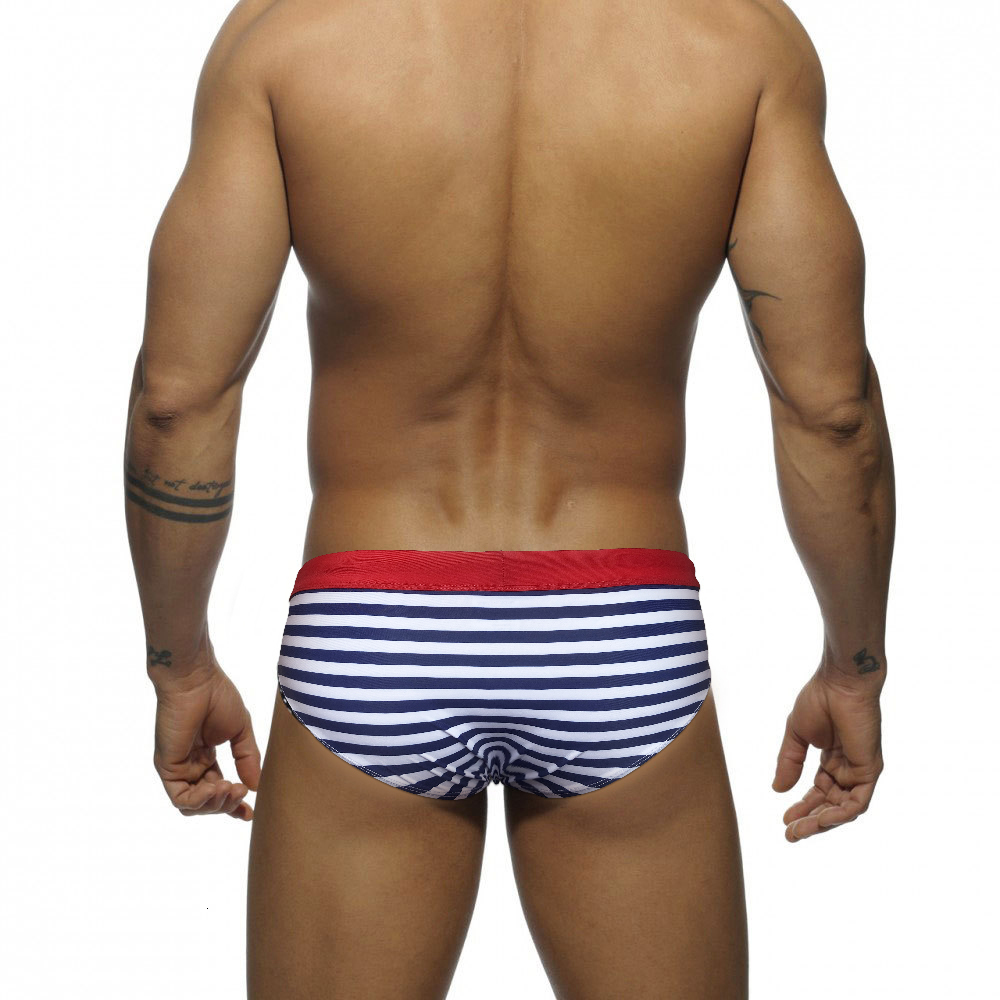 Men's Swimwear Summer Striped Sexy Low Waist Fashion Beach Shorts Zwembroek Heren 230705