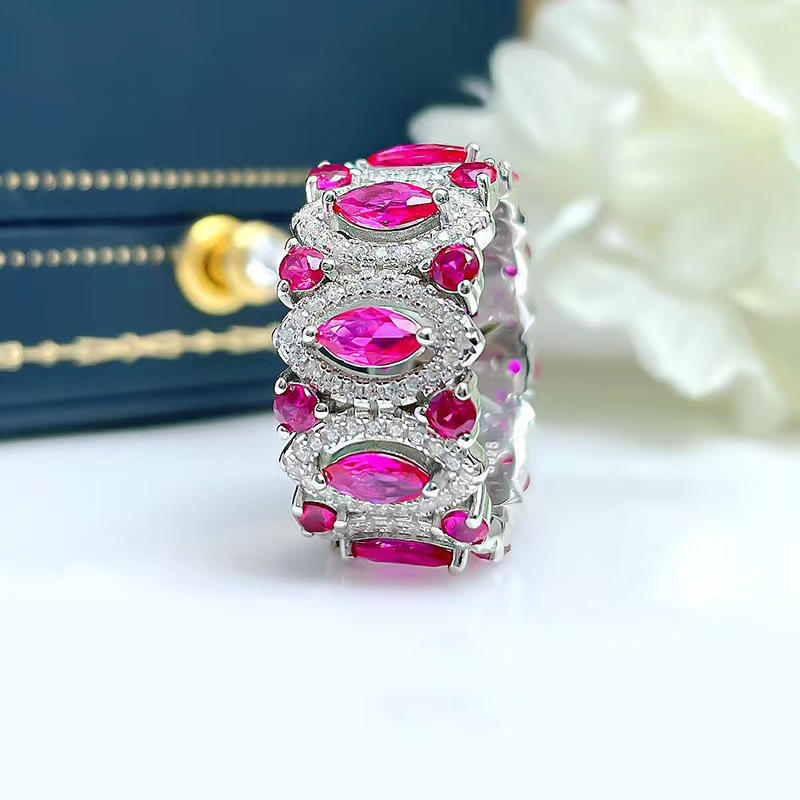 Choucong tail Large Dia Wedding Rings Jewelry Real 100% Soild Sterling Sier Emerald Cut Sapphire Moissanite Women Egagement Band Ring Set